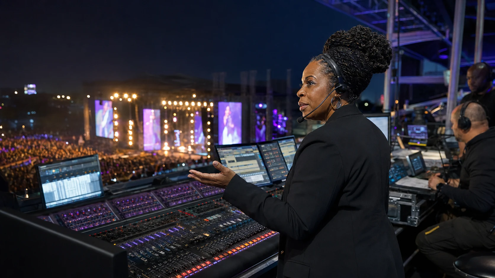 An executive producer leading a live-event production team